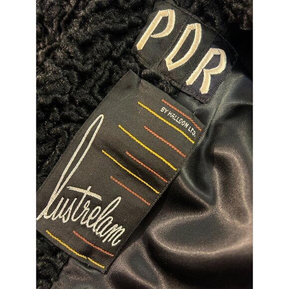 Vintage Lustrelam Black Double-Breasted Boucle Jacket Small Medium - Picture 5 of 5